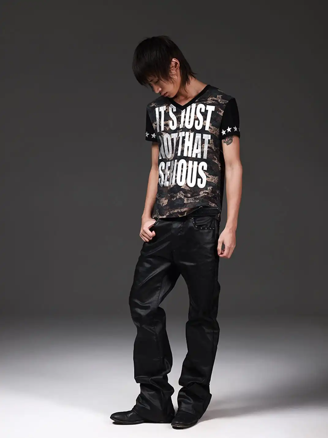 DETW | Camouflage Broken Dirty Dye Printed T-Shirt
