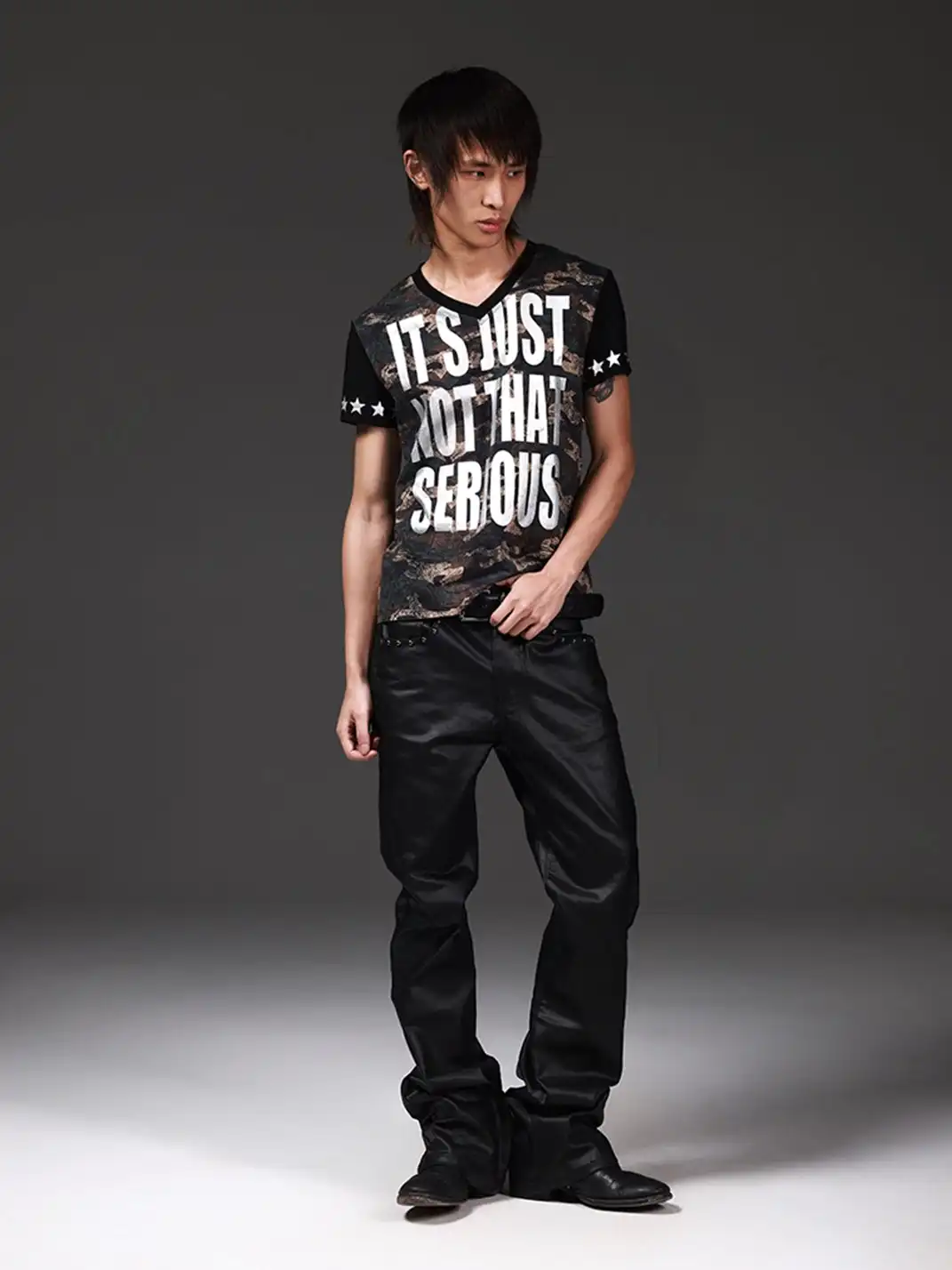 DETW | Camouflage Broken Dirty Dye Printed T-Shirt