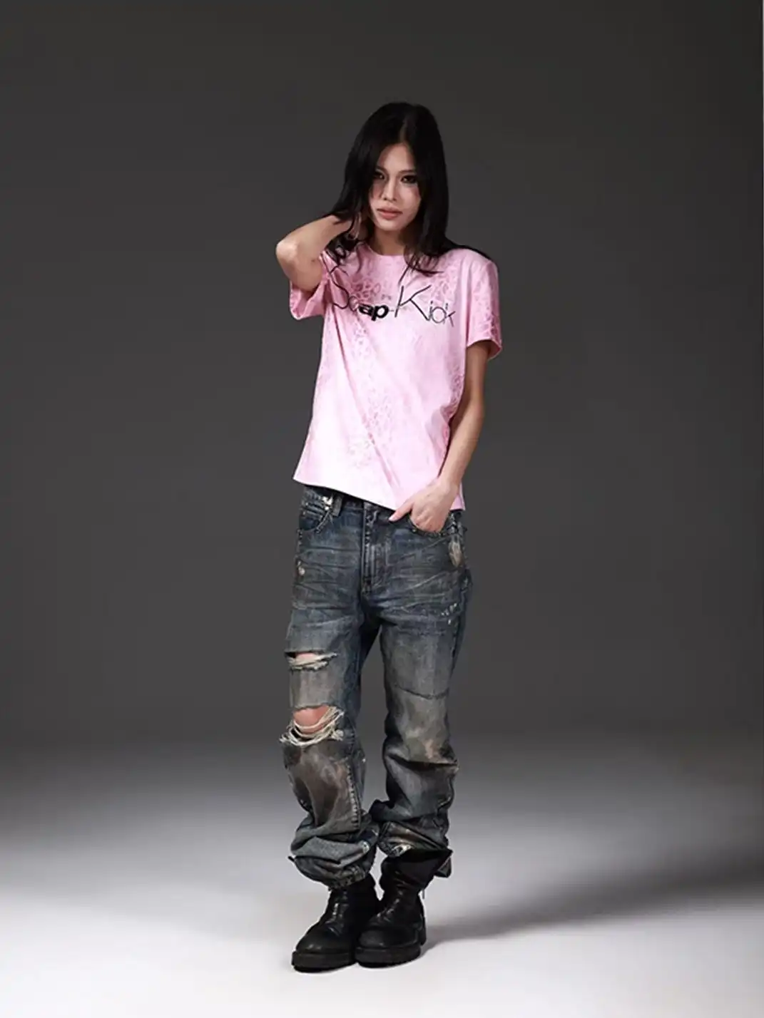 DETW | Leopard Print Slogan T-Shirt