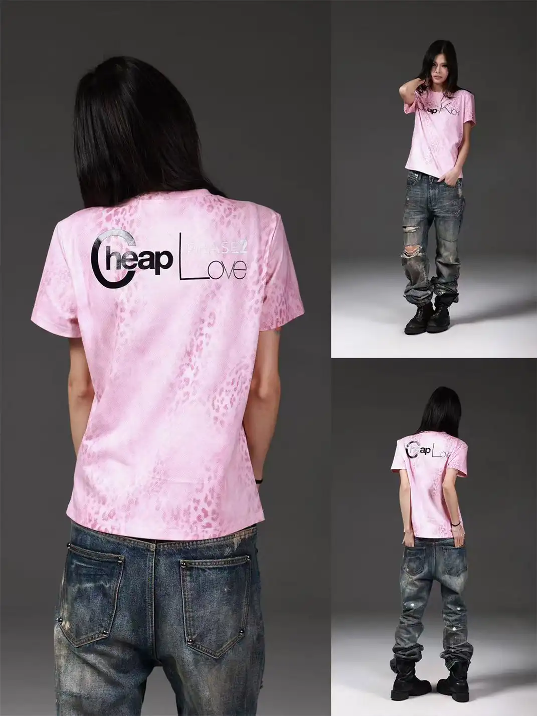 DETW | Leopard Print Slogan T-Shirt