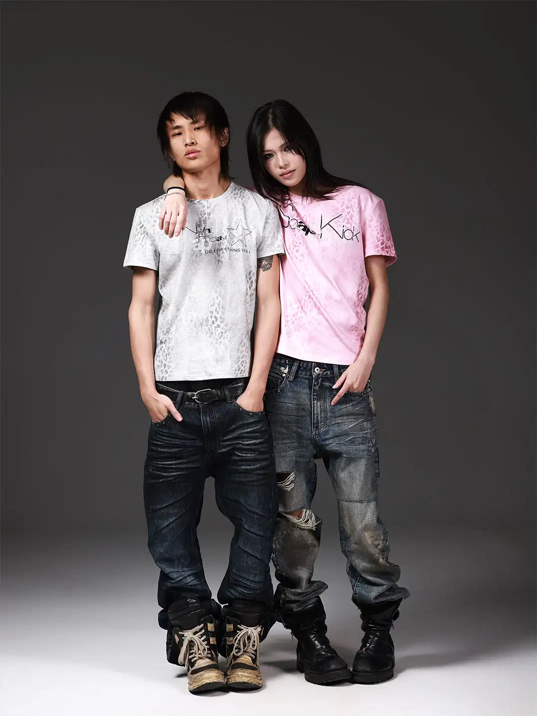 DETW | Leopard Print Slogan T-Shirt