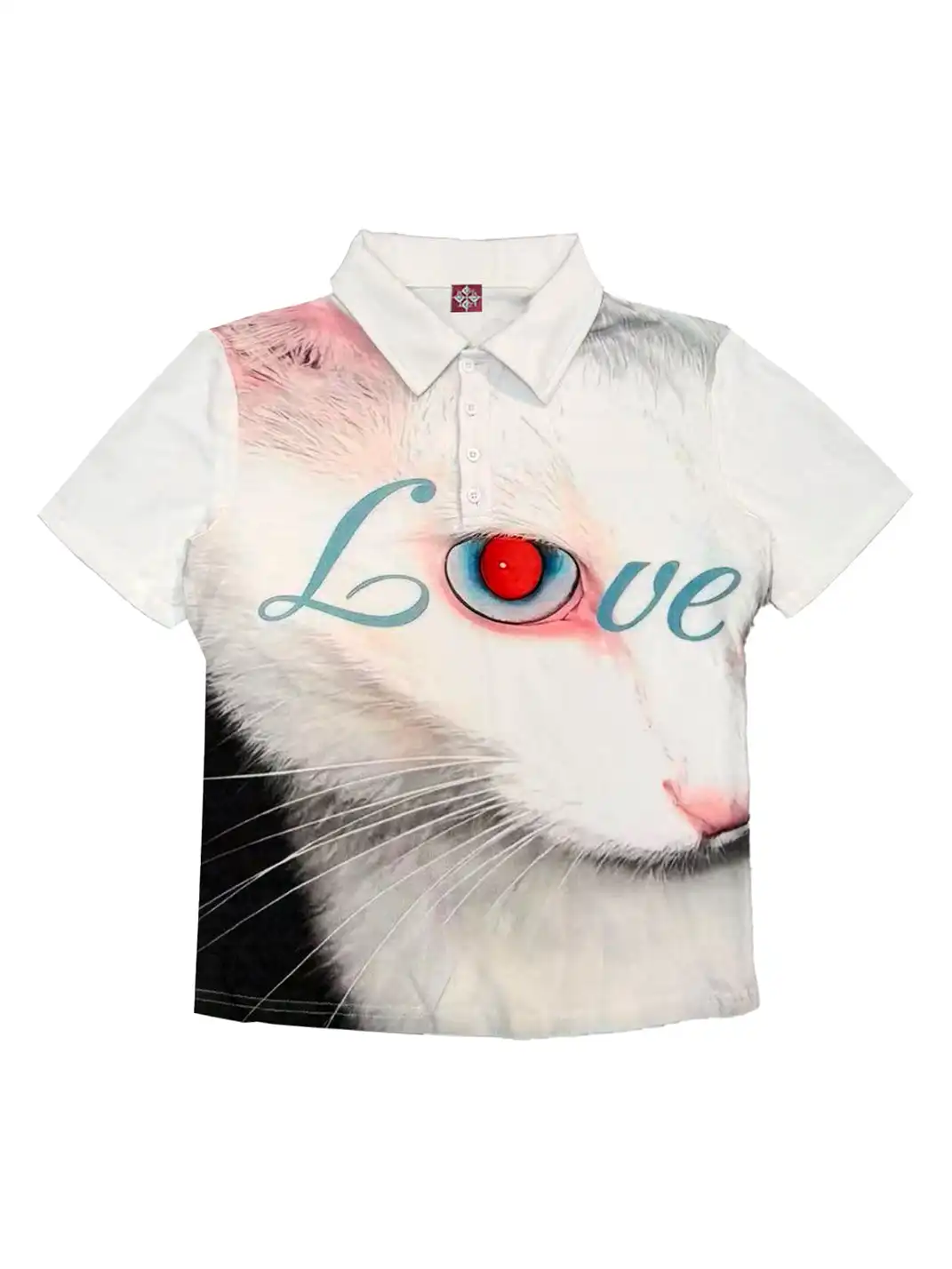 DETW | Cat Print Polo T-Shirt