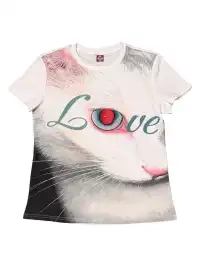 DETW | Cat Print Polo T-Shirt