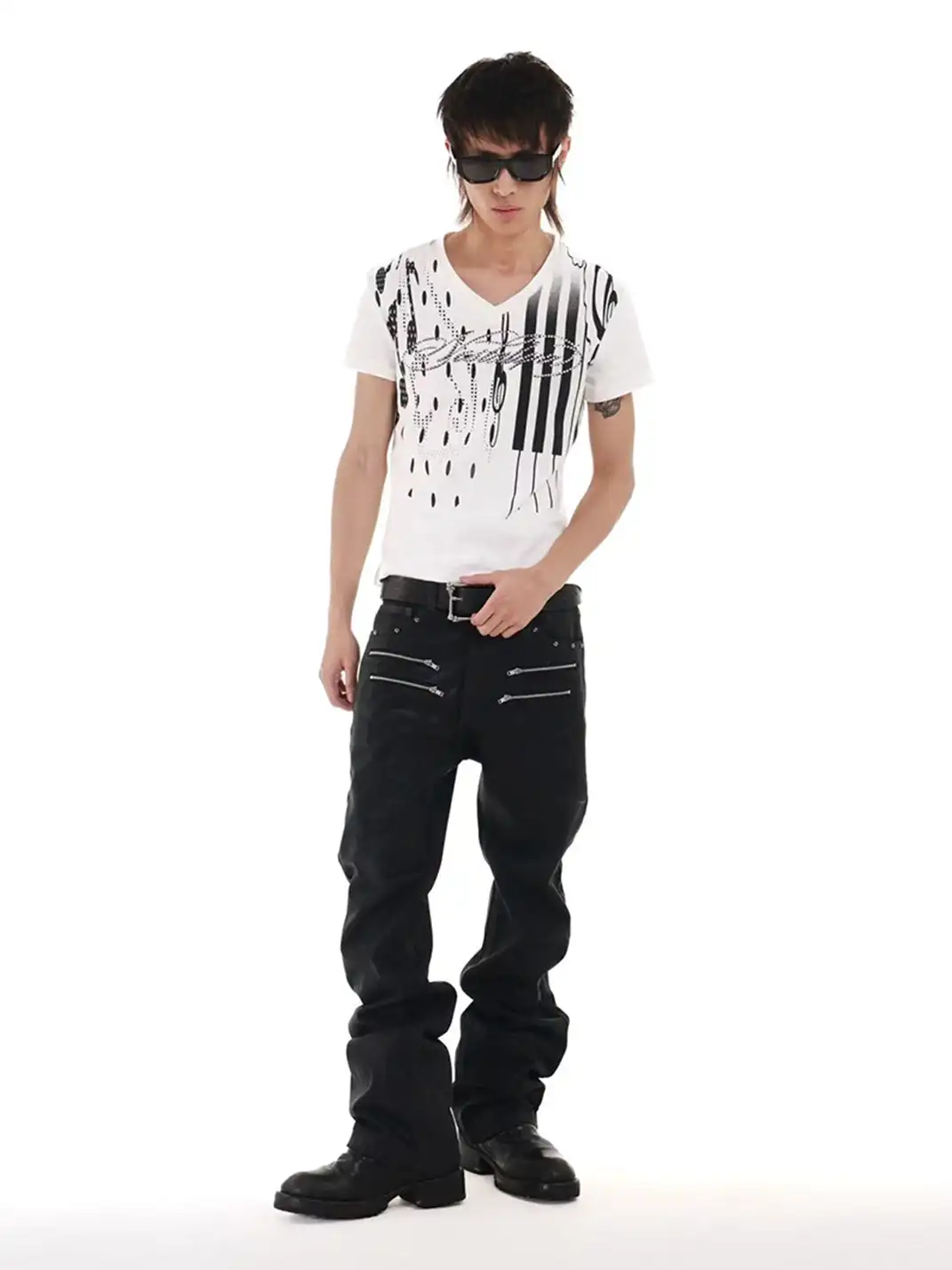 DETW | Irregular Music Note Piano Key T-Shirt