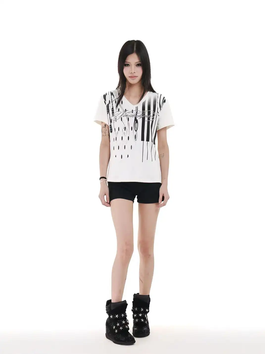 DETW | Irregular Music Note Piano Key T-Shirt