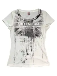 DETW | Union Jack Damaged Slogan U-Neck T-Shirt