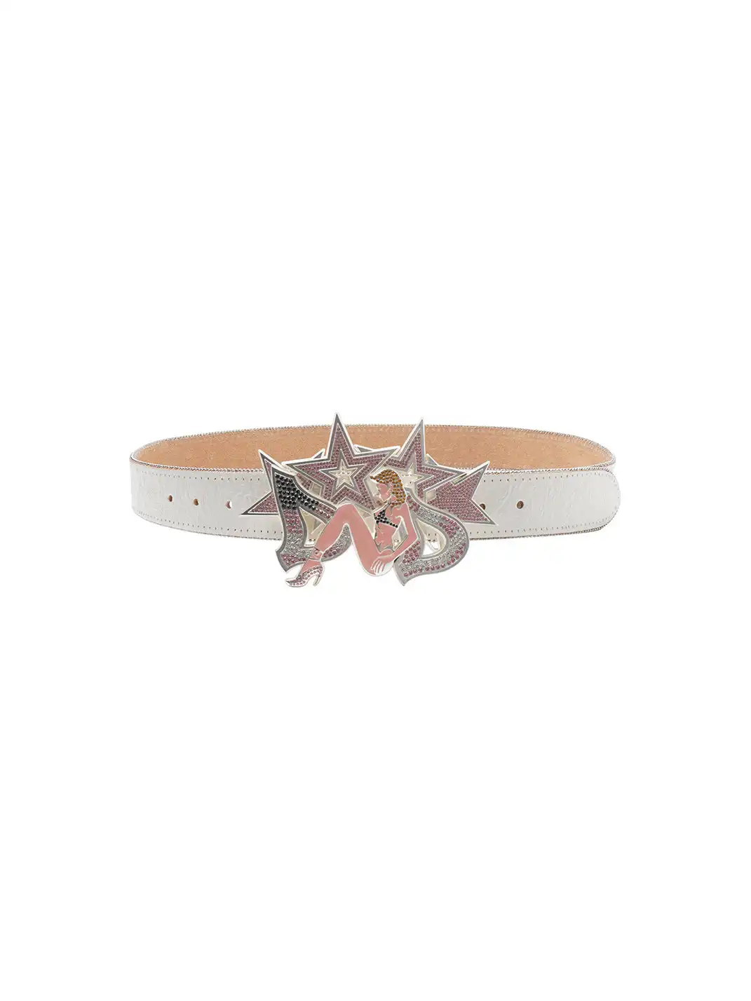 DND4DES | Full Star Rhinestone Inlaid Top Grain Leather Belt