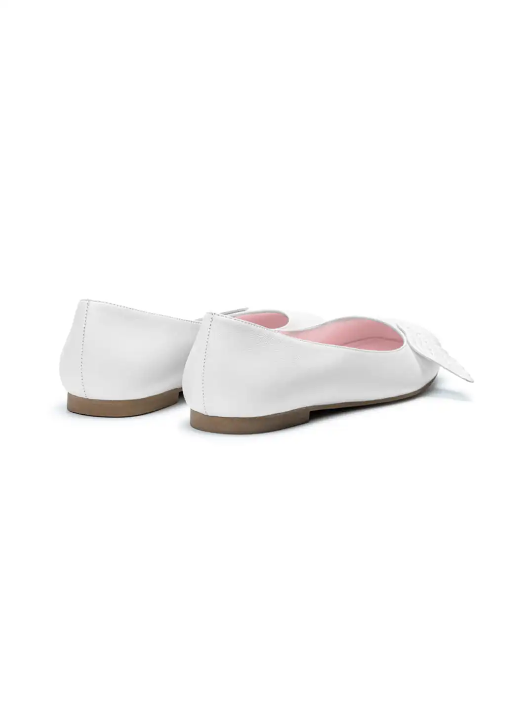 NECYSTUDIO | Wing Pattern Sheepskin Slip-On Flat Shoes