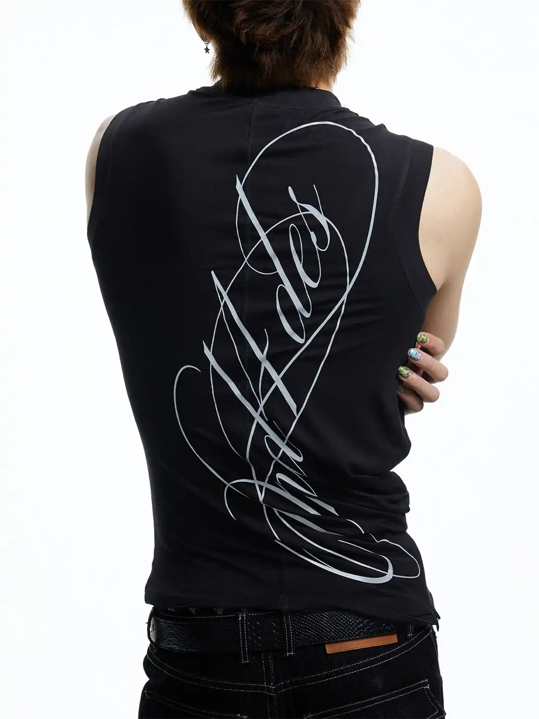DND4DES | Slim Fit Printed Sleeveless Vest