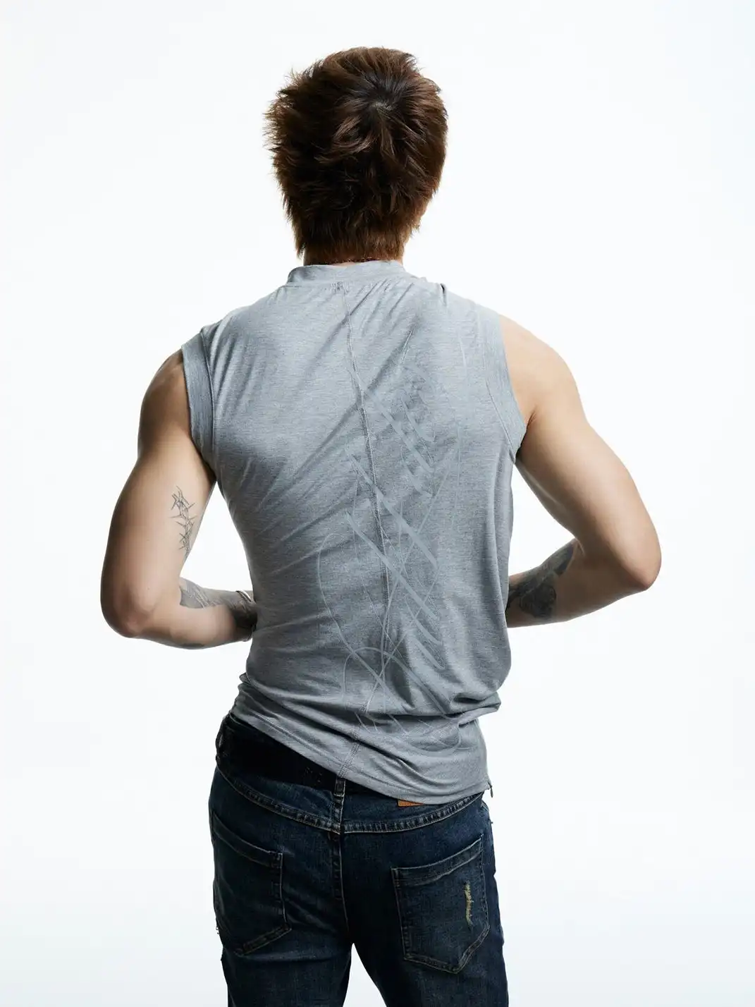DND4DES | Slim Fit Printed Sleeveless Vest