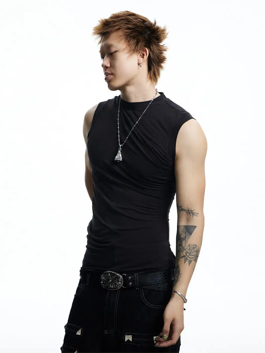 DND4DES | Slim Fit Printed Sleeveless Vest