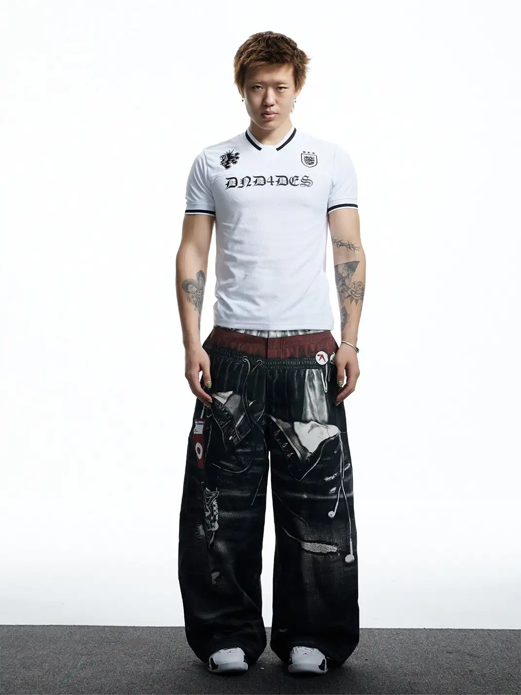 DND4DES | Letter & Number Print Mesh Breathable T-Shirt