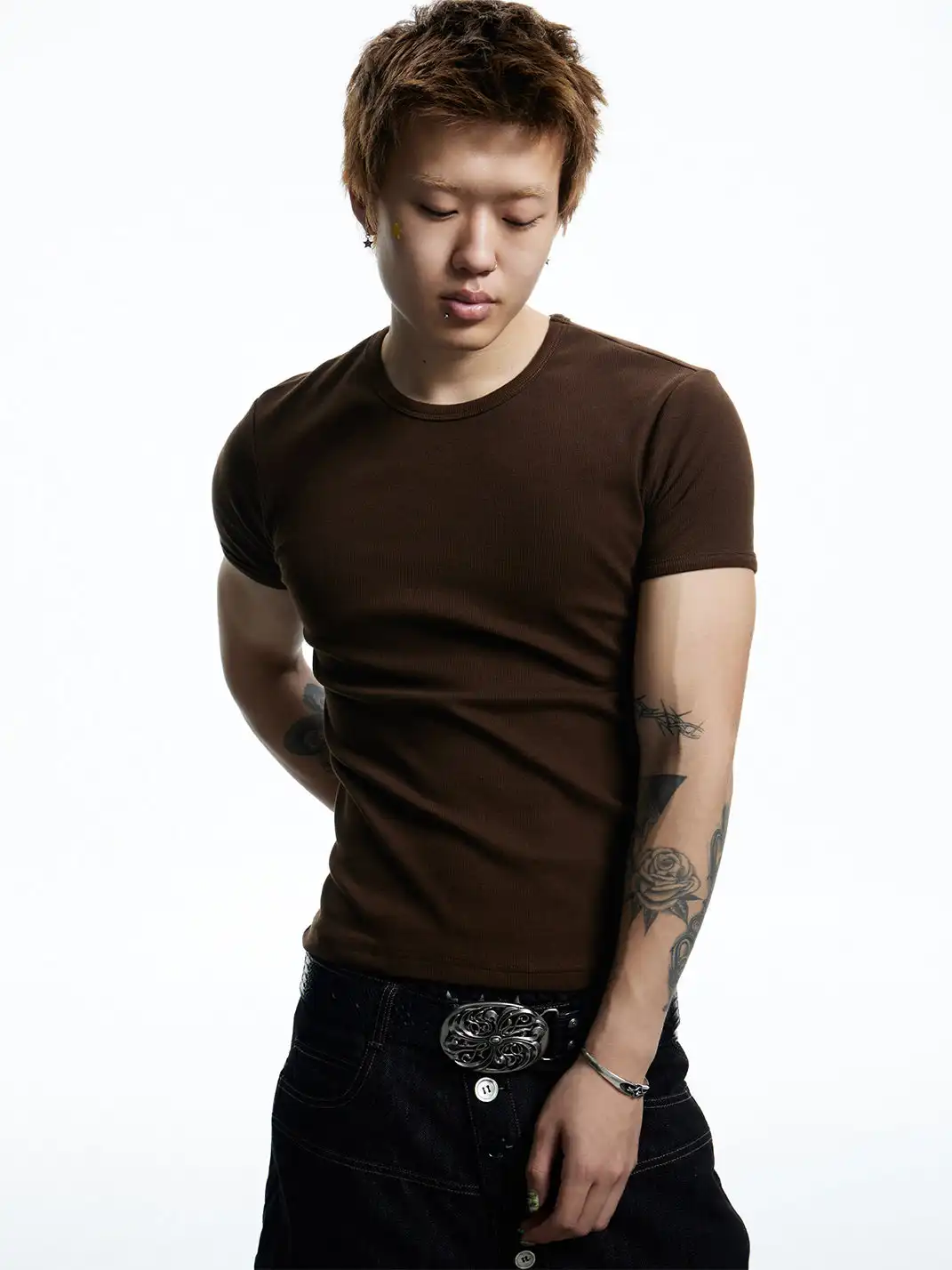 DND4DES | Stretch Basic Slim Ribbed T-Shirt