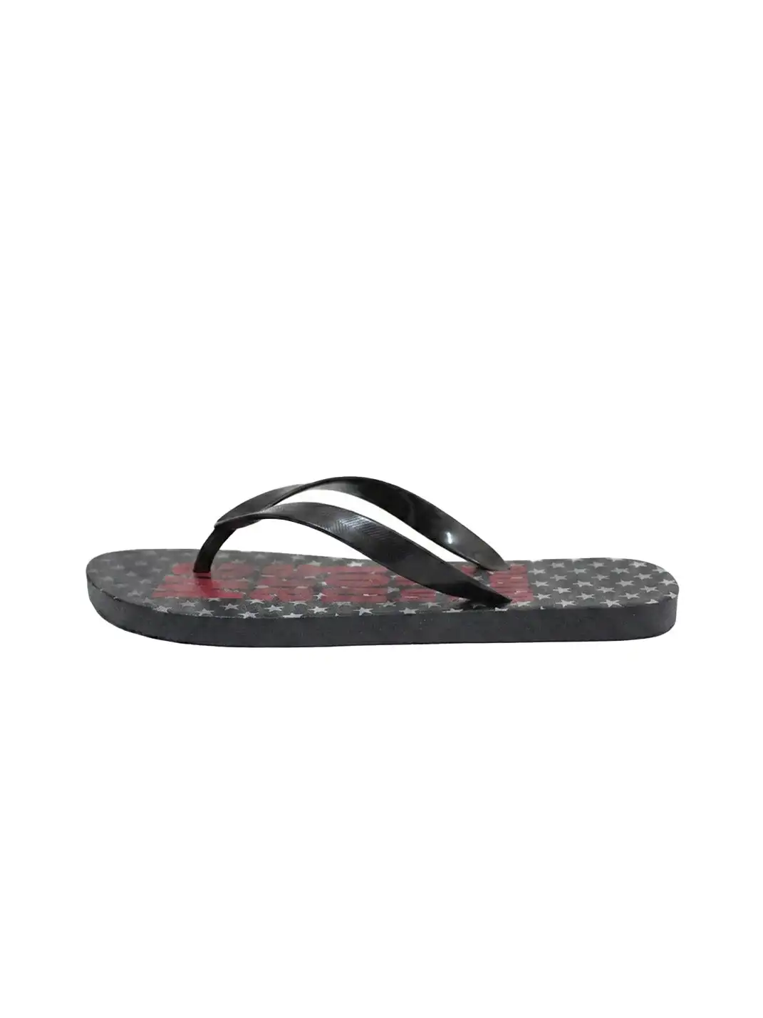 uiiin online | Full-Print Slogan Flat Flip Flops