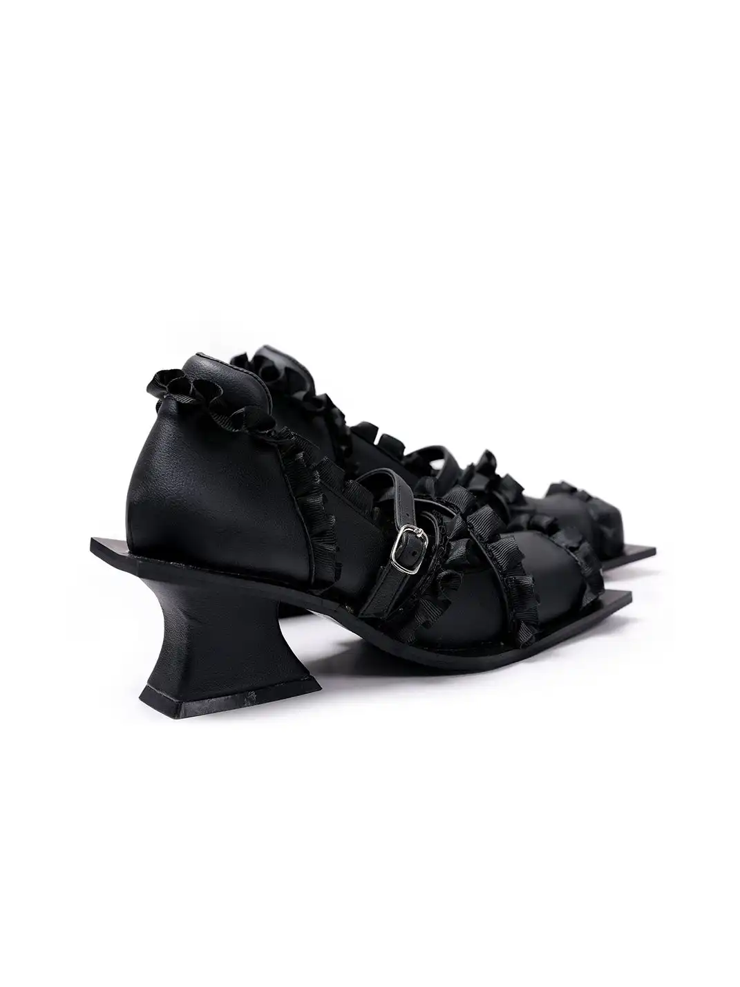 PINJIAHUI | Lace Trim Mary Jane Platform Shoes