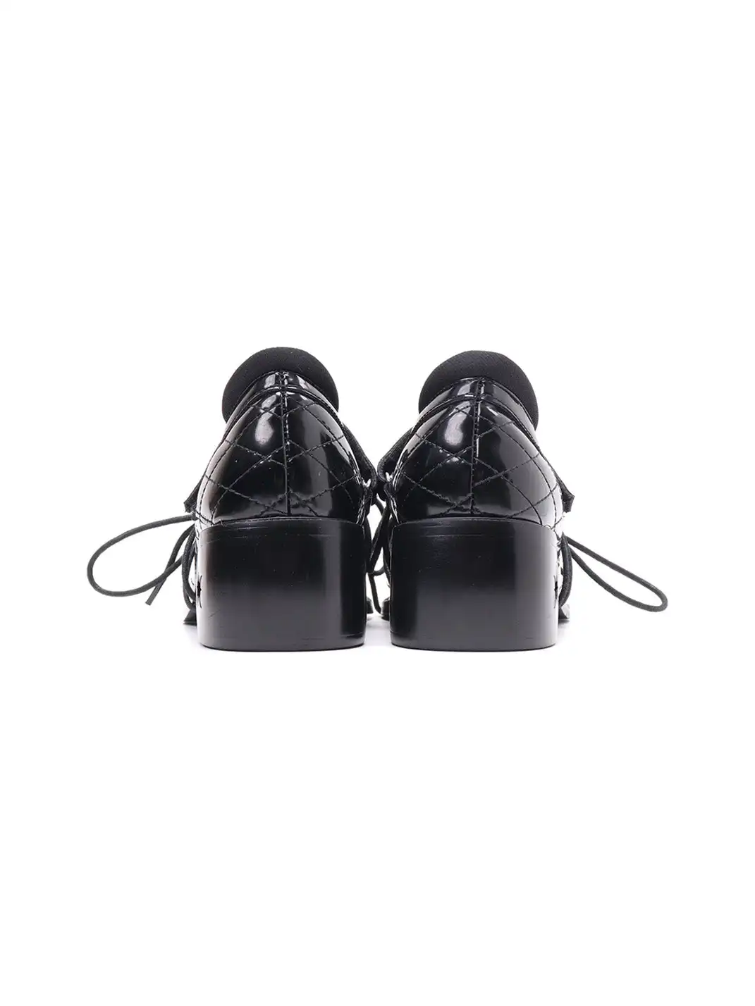 Asthershop | Rhombus Lattice Lace-Up Mary Jane Shoes