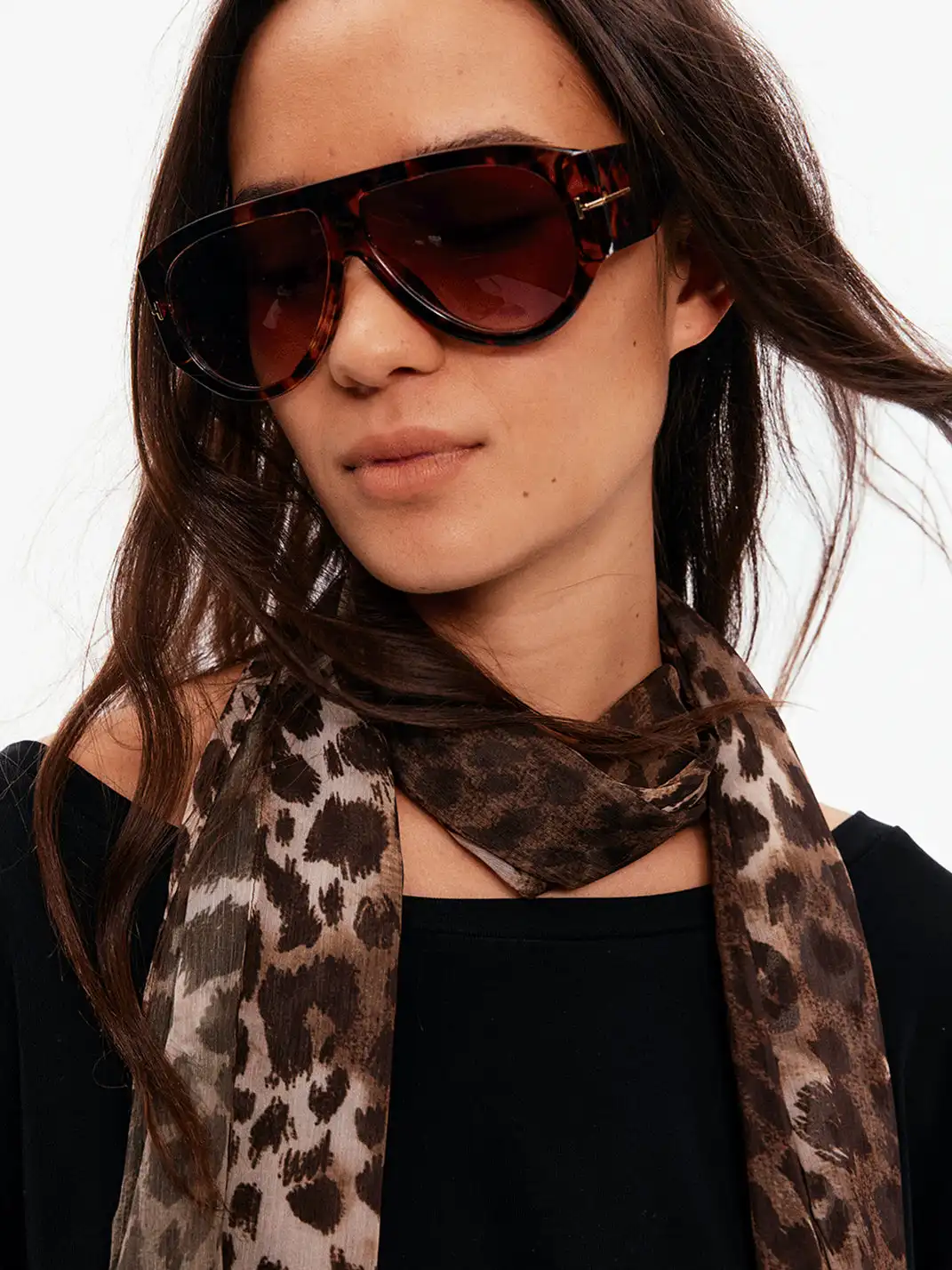 RPT | Vintage Leopard Print Lightweight Breathable Scarf