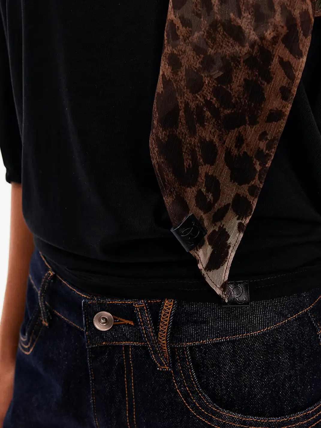 RPT | Vintage Leopard Print Lightweight Breathable Scarf