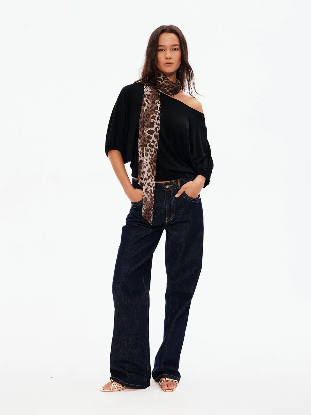 RPT | Vintage Leopard Print Lightweight Breathable Scarf