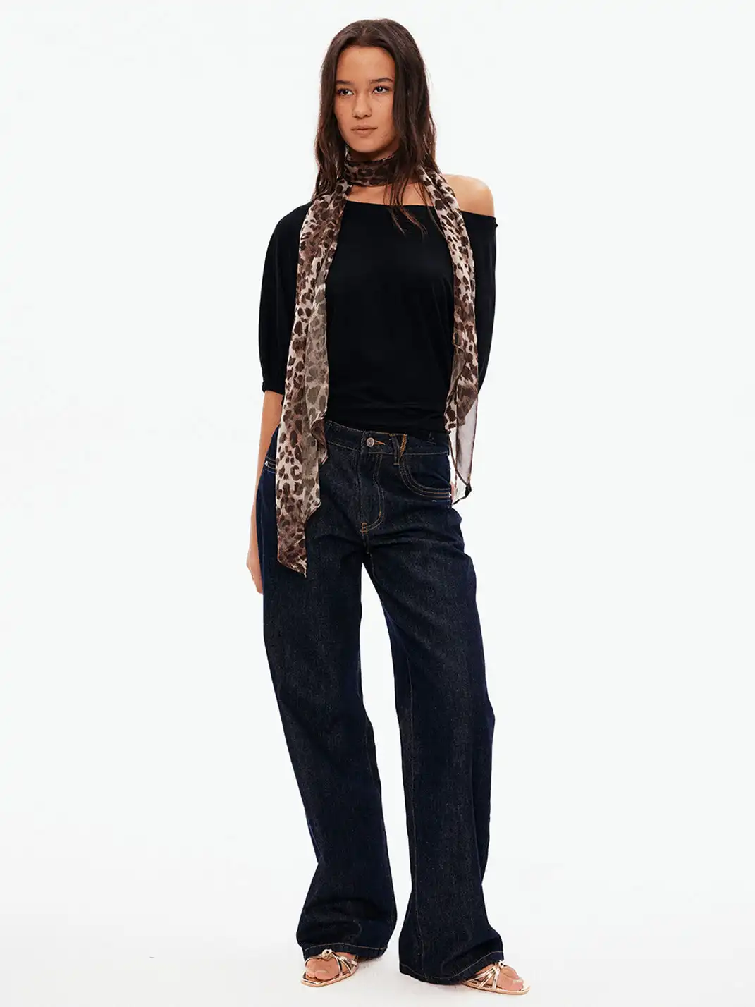 RPT | Vintage Leopard Print Lightweight Breathable Scarf
