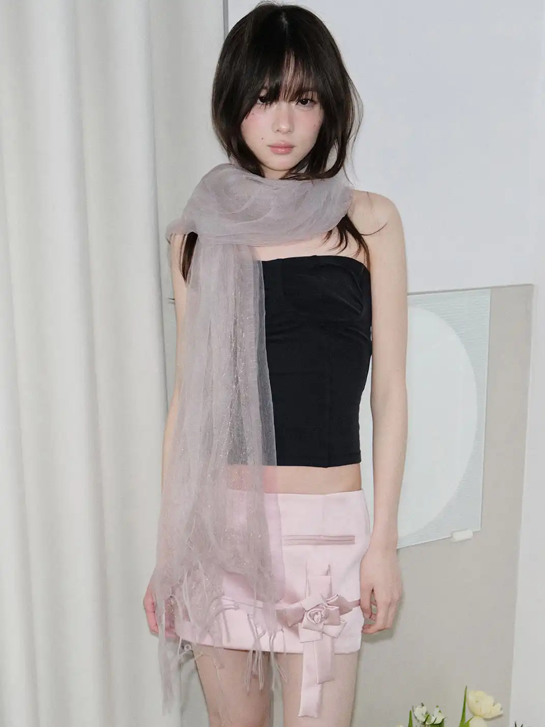 Feytiy | Misty Solid Color 3-Layer Silk Scarf