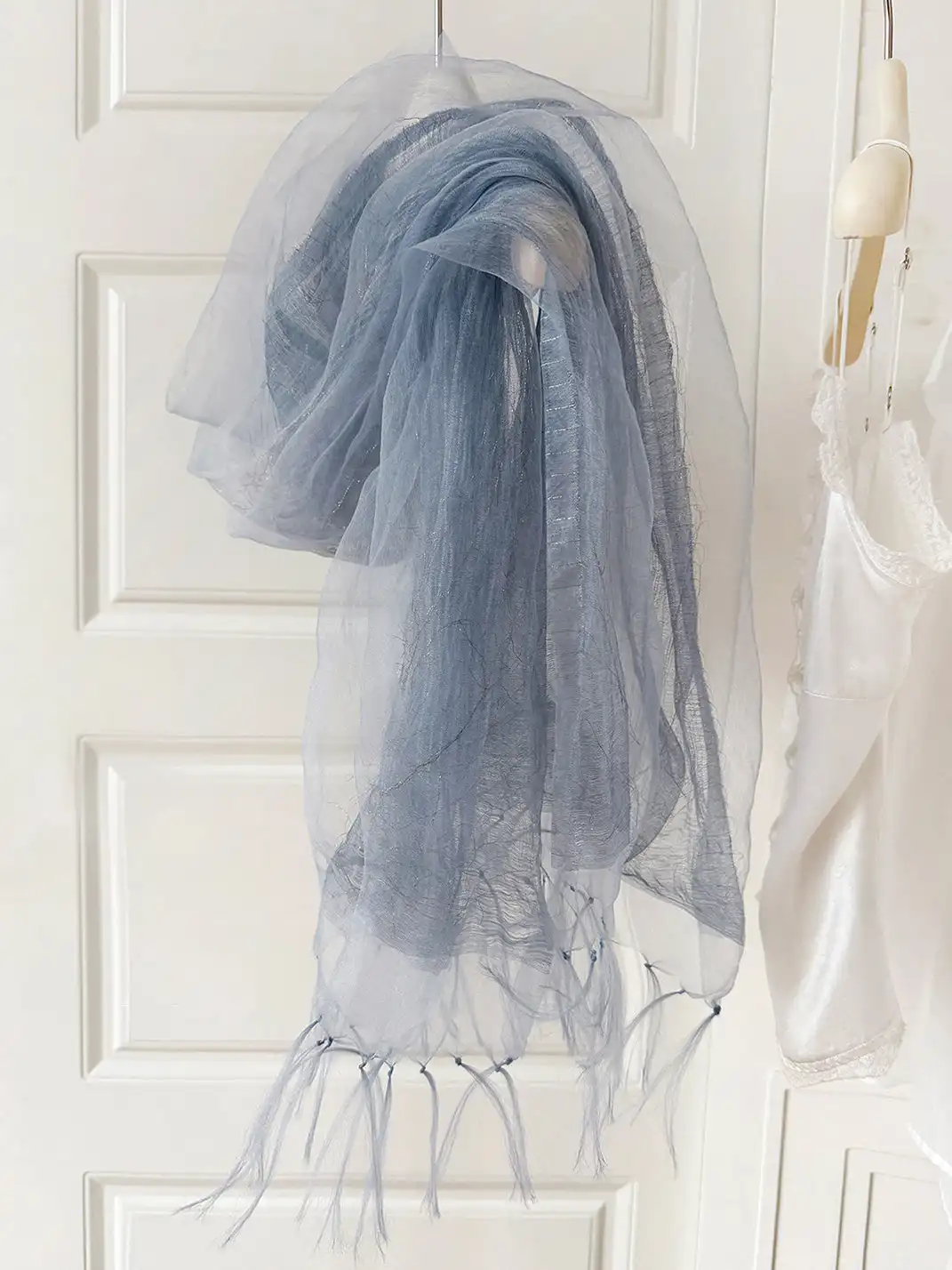 Feytiy | Misty Solid Color 3-Layer Silk Scarf