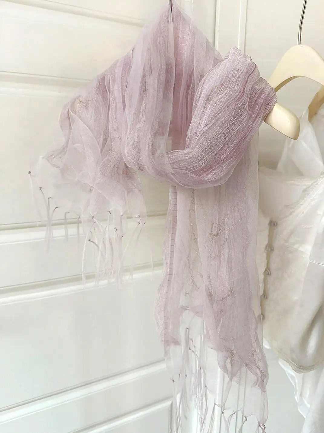 Feytiy | Misty Solid Color 3-Layer Silk Scarf