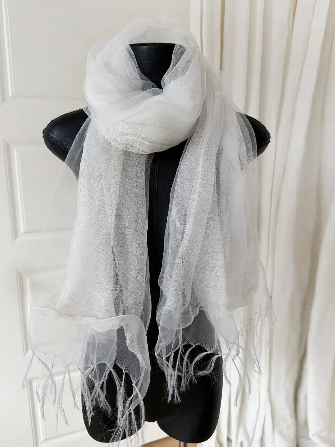 Feytiy | Misty Solid Color 3-Layer Silk Scarf
