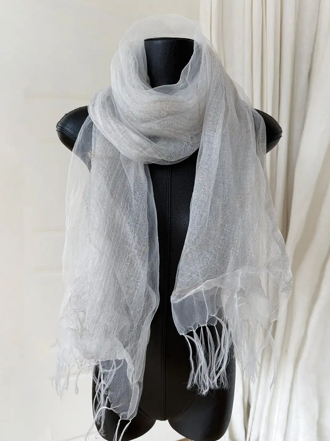 Feytiy | Misty Solid Color 3-Layer Silk Scarf