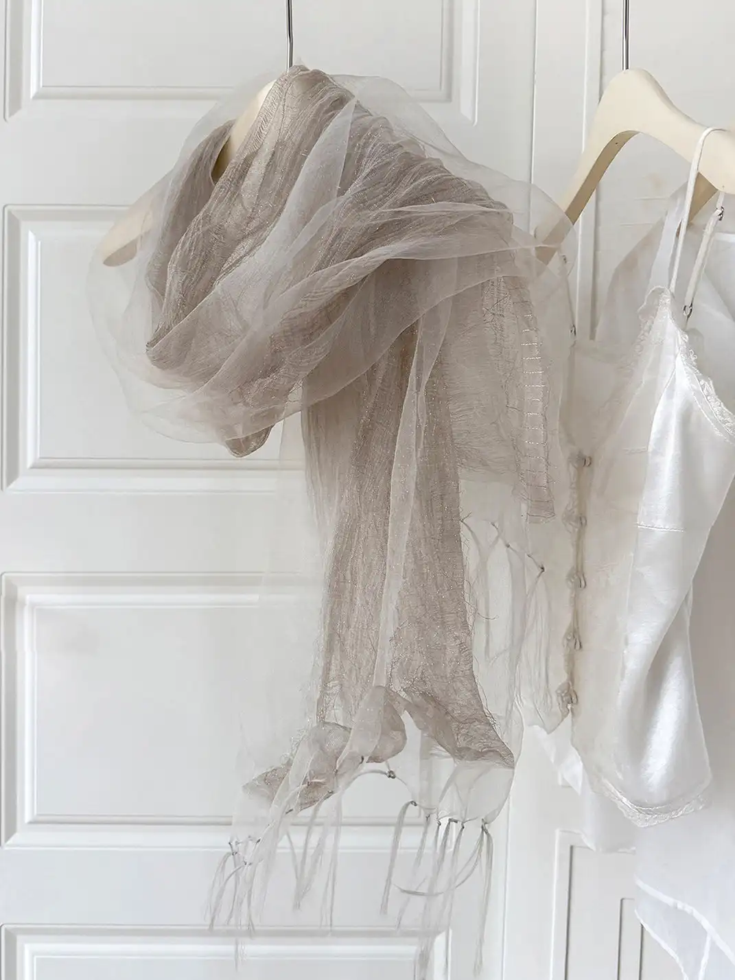 Feytiy | Misty Solid Color 3-Layer Silk Scarf