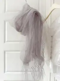 Feytiy | Misty Solid Color 3-Layer Silk Scarf