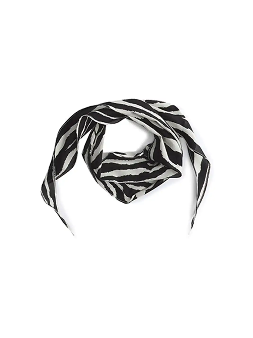 LYUOCHENG | Animal Pattern Combed Cotton Small Square Scarf