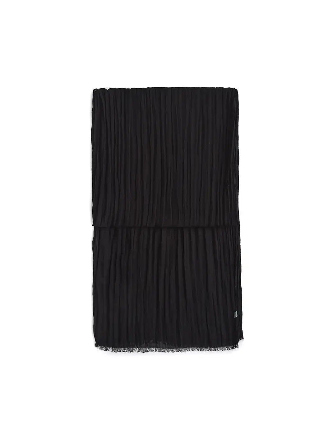 LYUOCHENG | Casual Pleated Fringed Silk Scarf