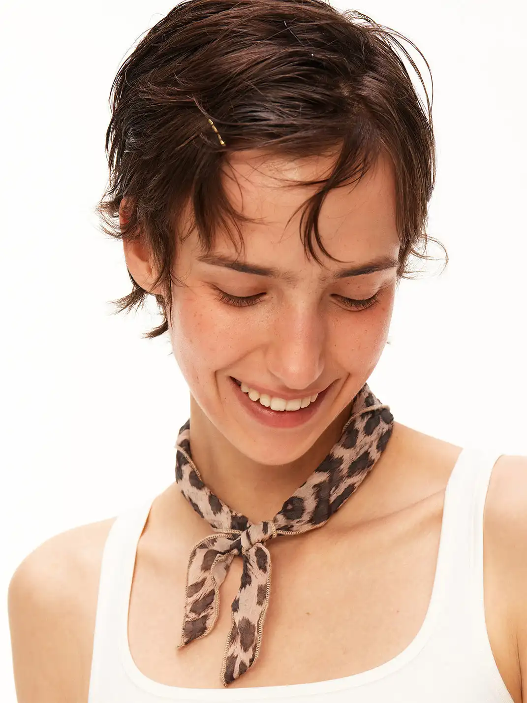 PUKI | Vintage Multi-use Leopard Print Square Scarf