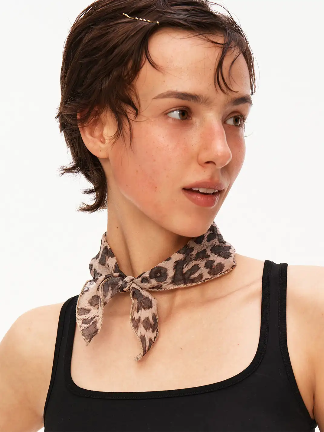 PUKI | Vintage Multi-use Leopard Print Square Scarf