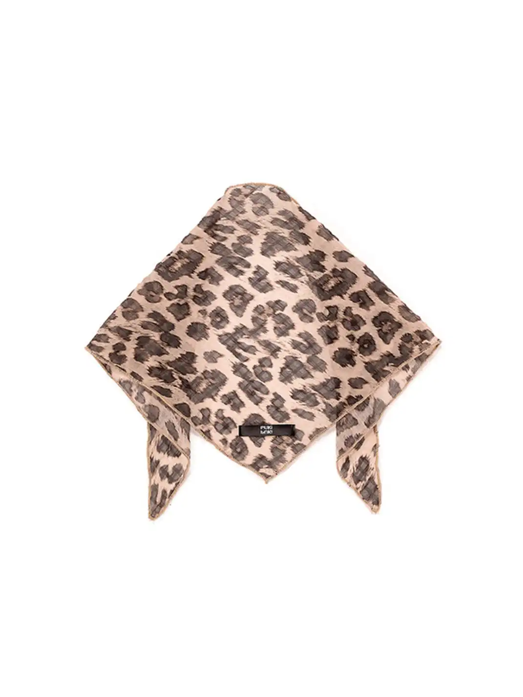 PUKI | Vintage Multi-use Leopard Print Square Scarf