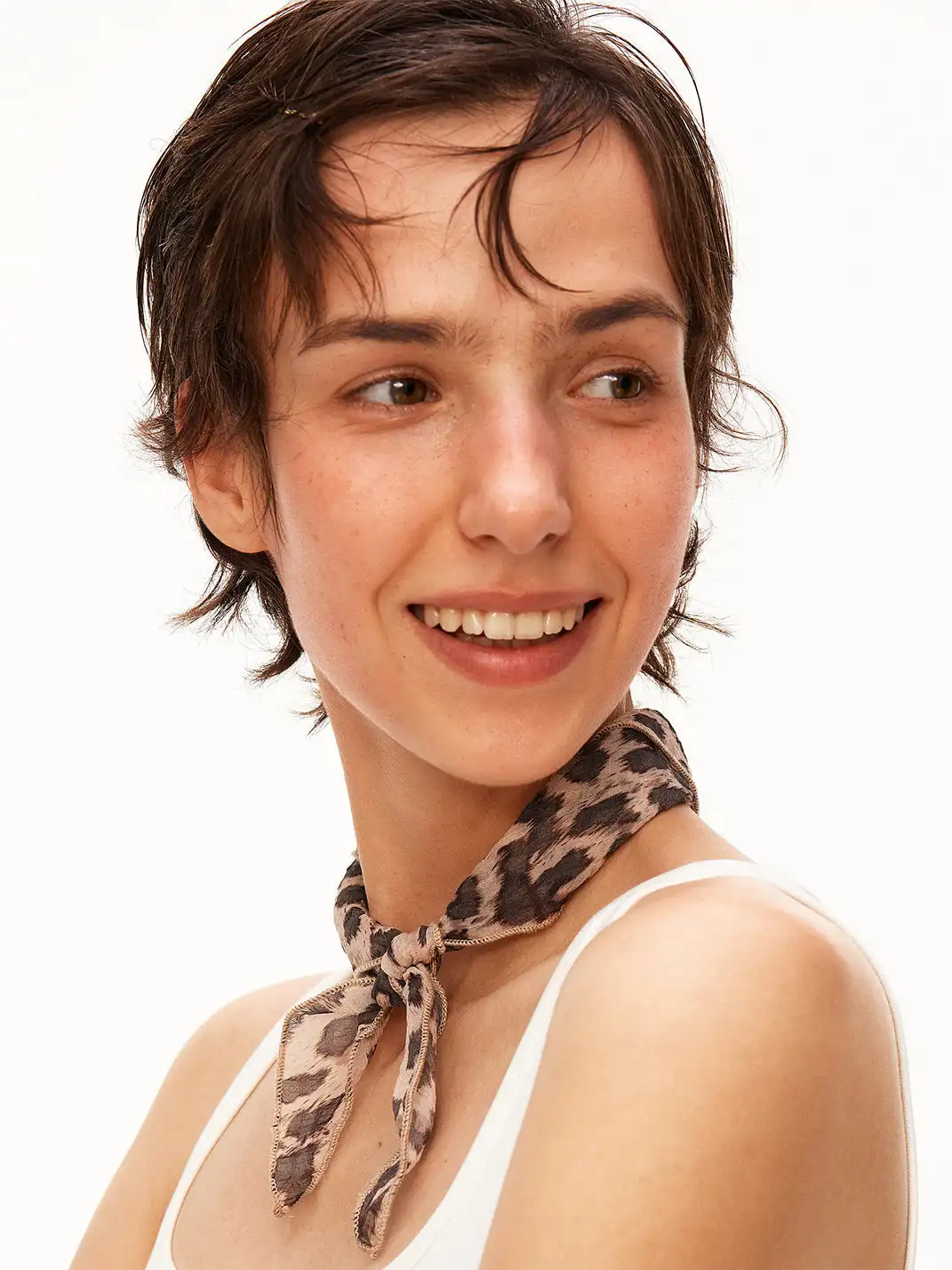 PUKI | Vintage Multi-use Leopard Print Square Scarf