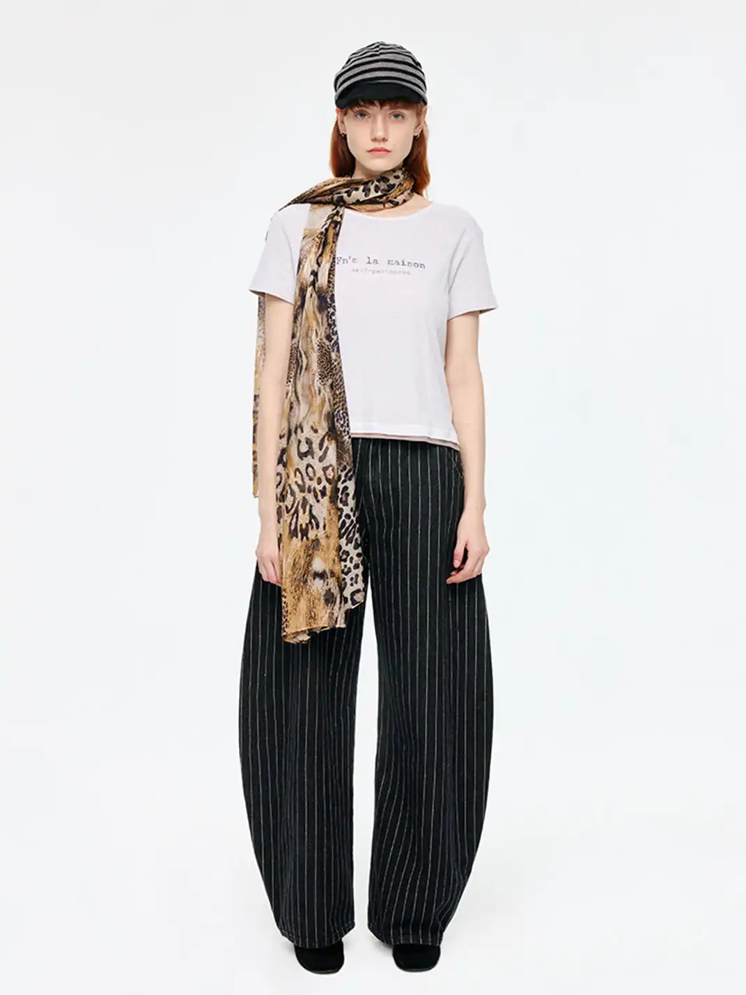 Fn Clean Explain | Vintage Leopard Print Mulberry Silk Scarf