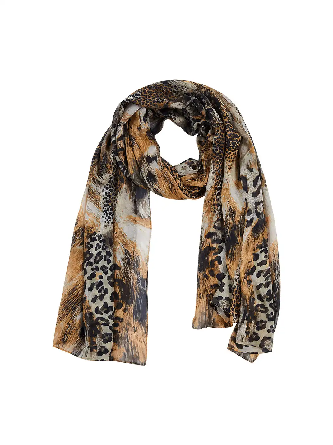 Fn Clean Explain | Vintage Leopard Print Mulberry Silk Scarf
