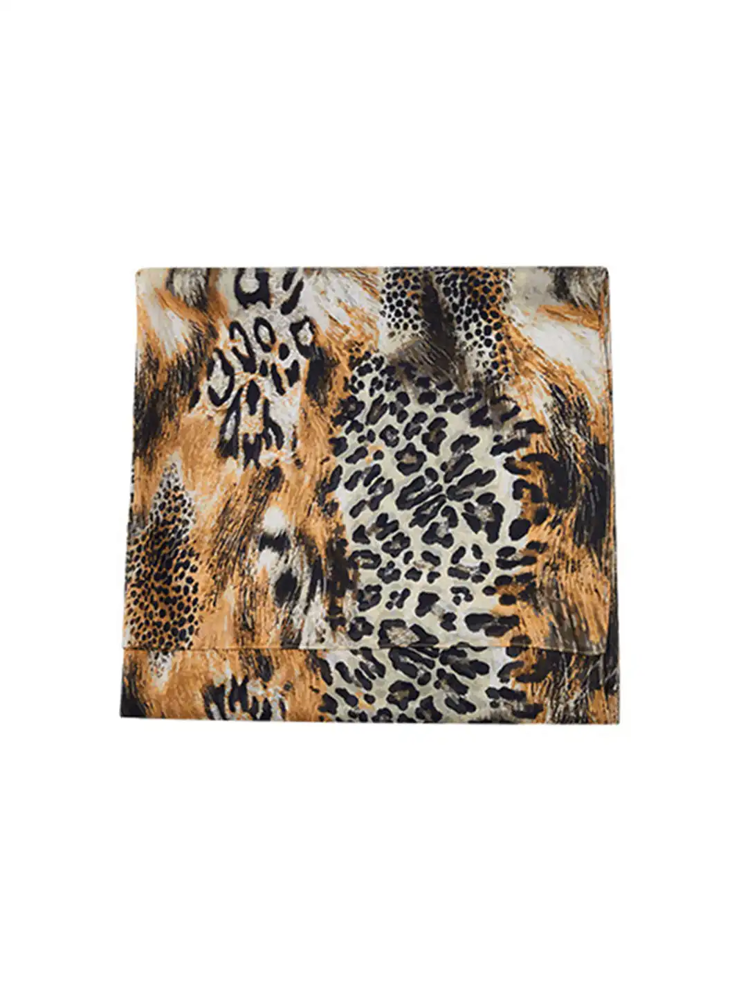 Fn Clean Explain | Vintage Leopard Print Mulberry Silk Scarf