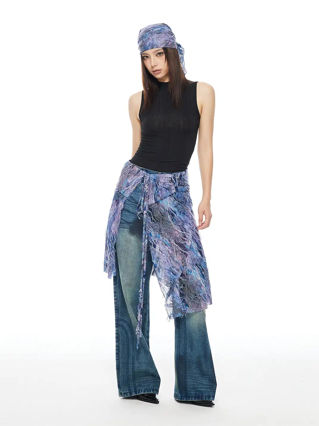 THELIGHT | Four-Season Square Scarf Floral Headscarf