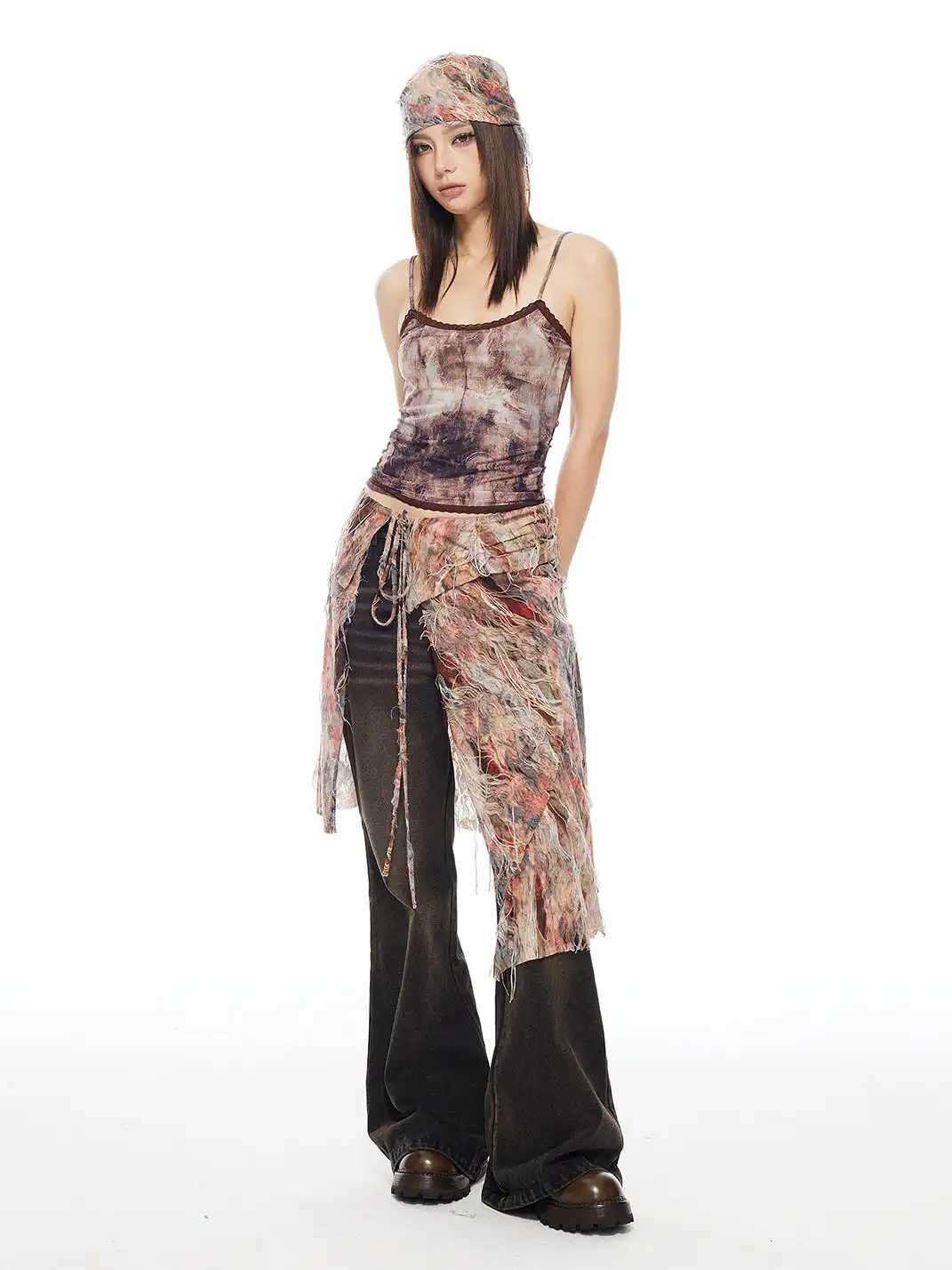 THELIGHT | Four-Season Square Scarf Floral Headscarf
