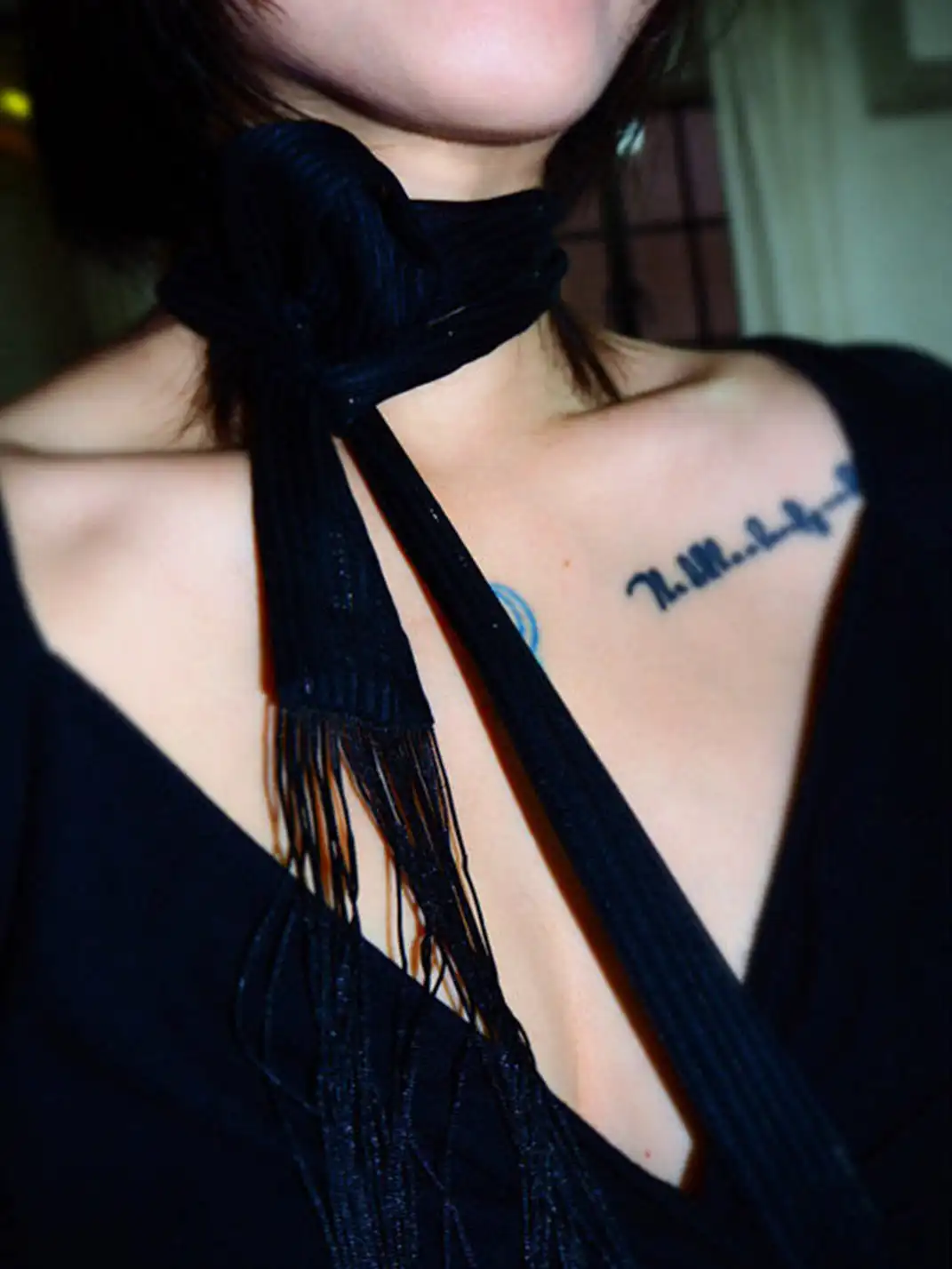 Glee Rainbow | Sheer Hidden Stripe Silver Silk Ultra-Thin Tassel Scarf