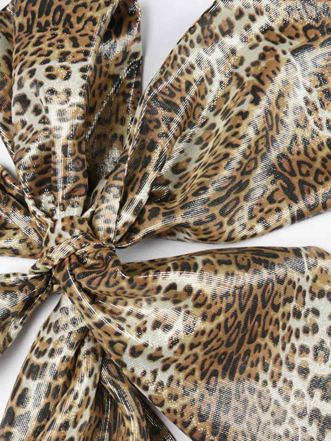 Glee Rainbow | Shiny Leopard Print Silk Punk Scarf