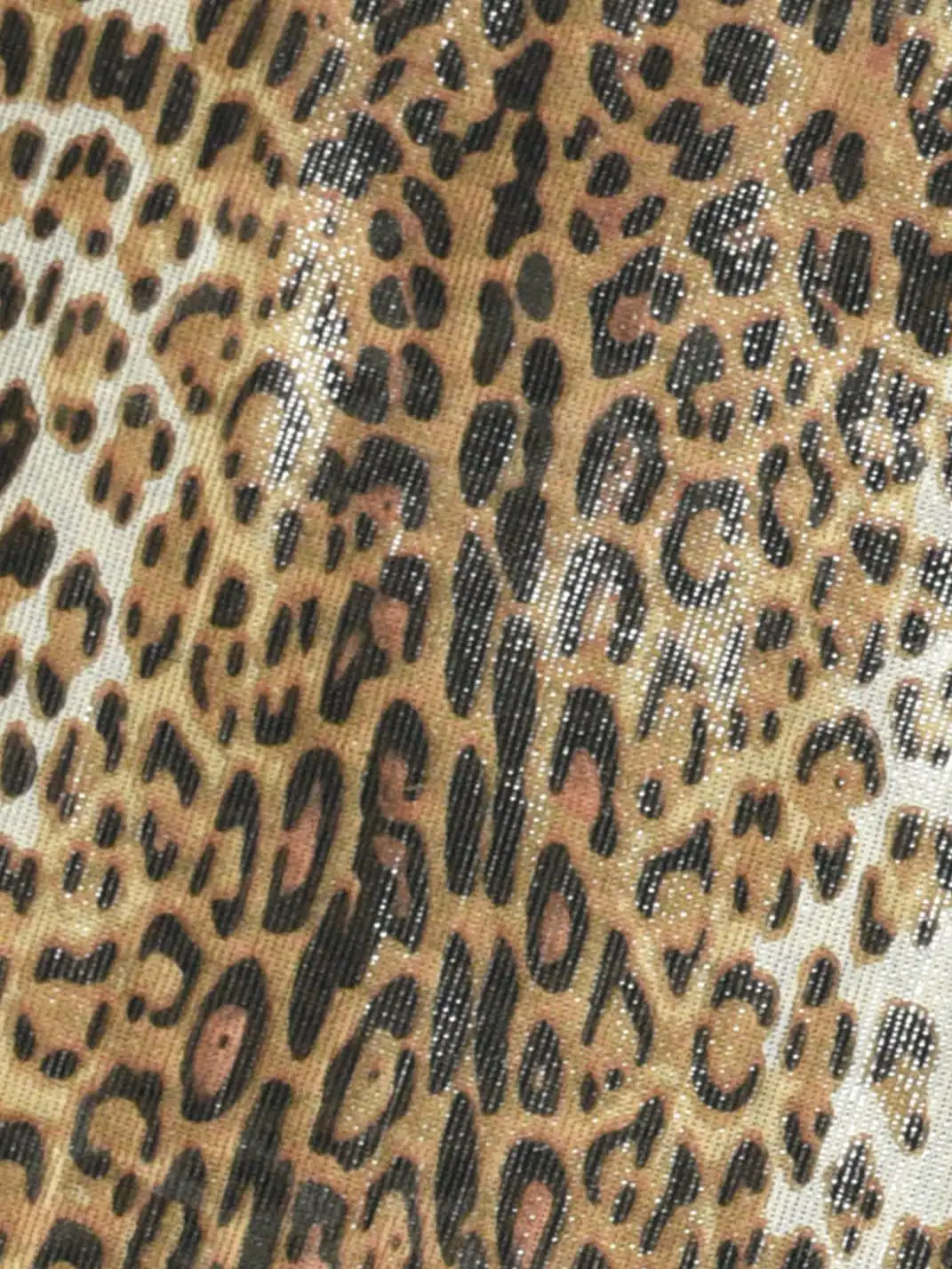 Glee Rainbow | Shiny Leopard Print Silk Punk Scarf