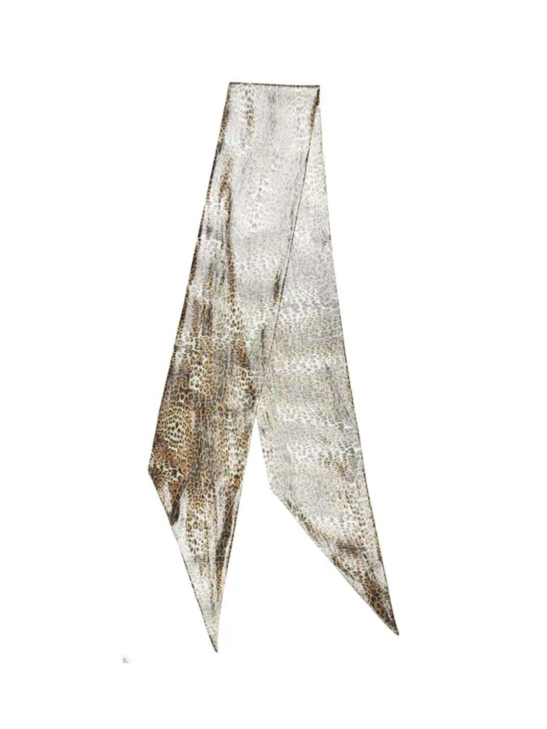 Glee Rainbow | Shiny Leopard Print Silk Punk Scarf