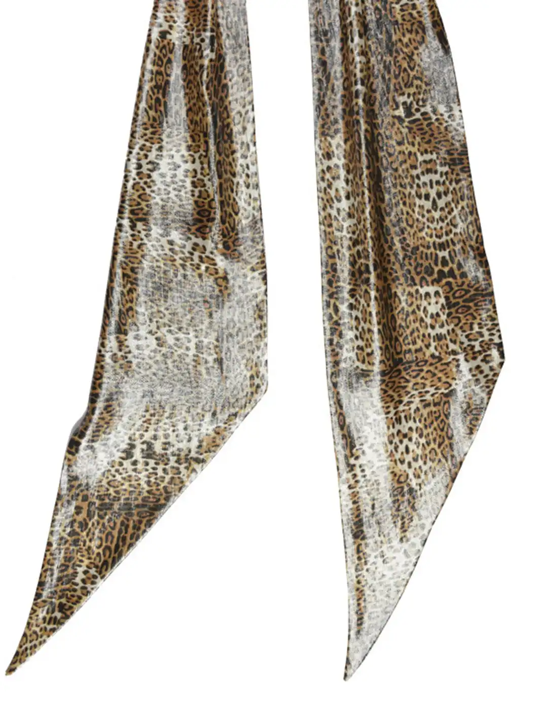 Glee Rainbow | Shiny Leopard Print Silk Punk Scarf