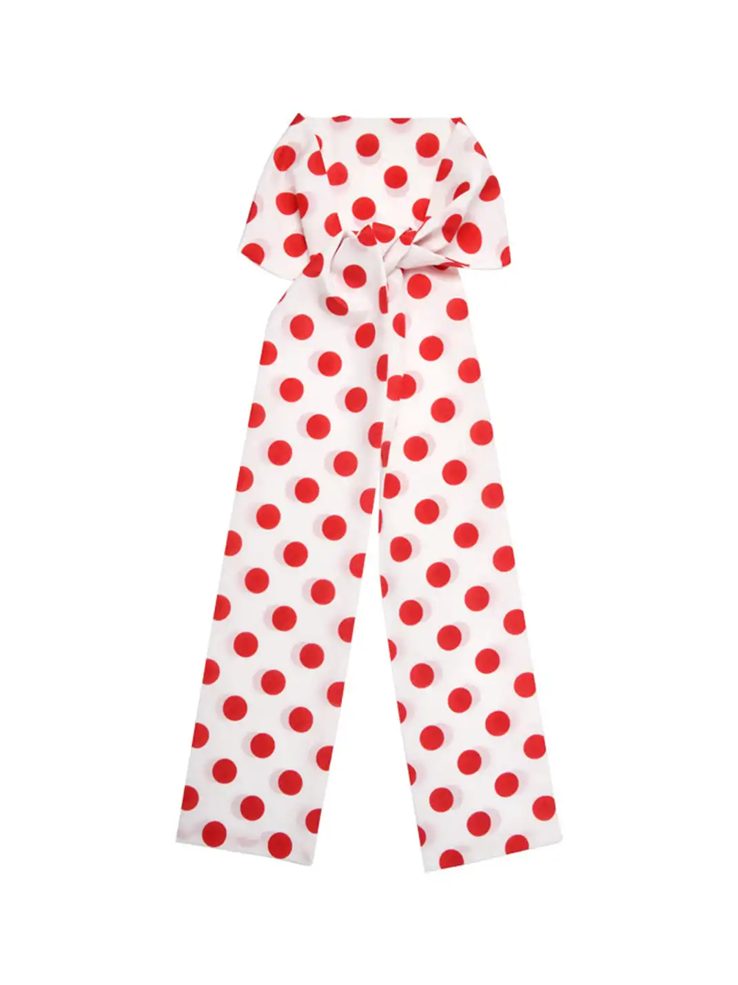 Glee Rainbow | Stylish Red And White Big Polka Dot Scarf