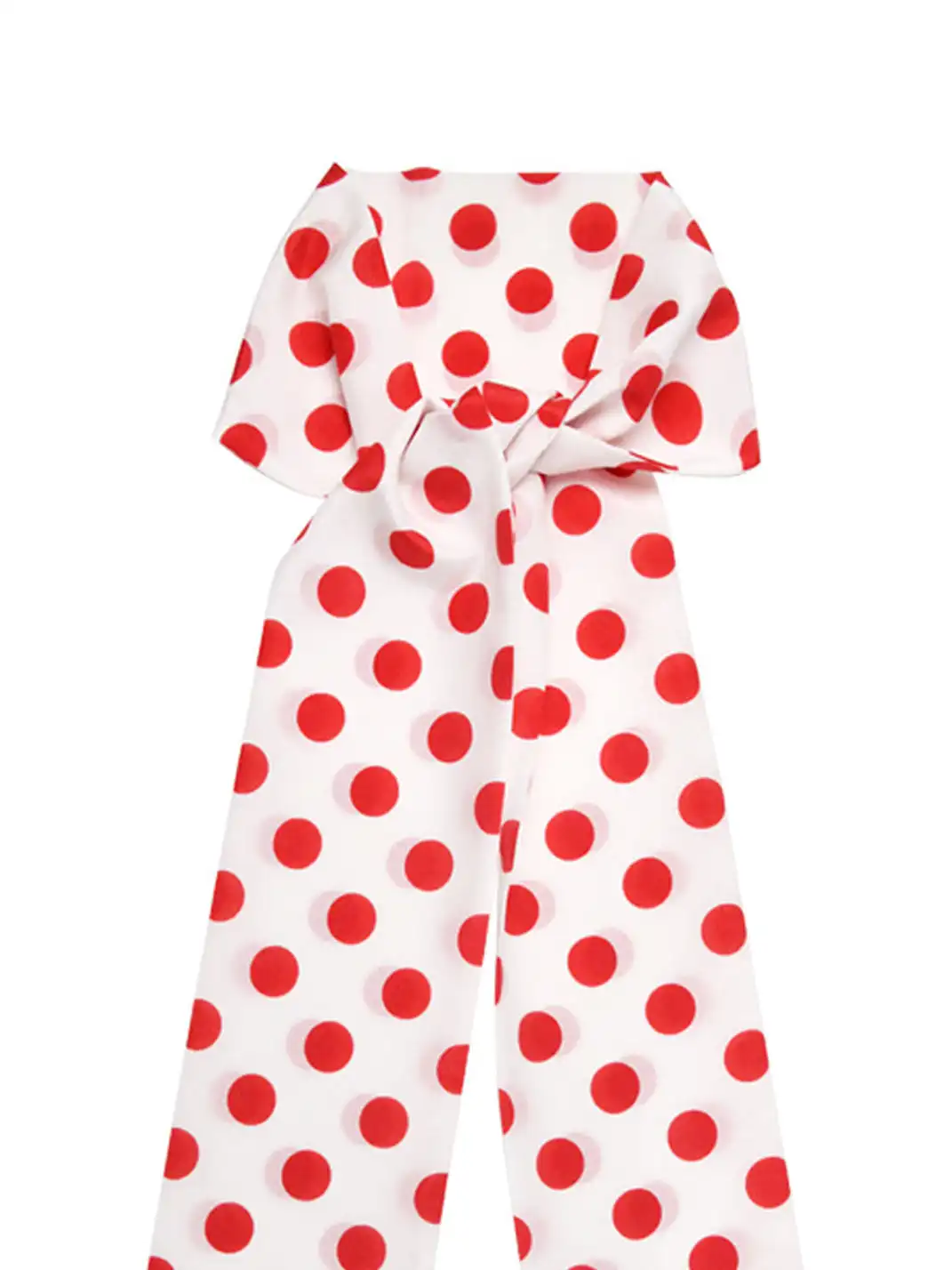 Glee Rainbow | Stylish Red And White Big Polka Dot Scarf
