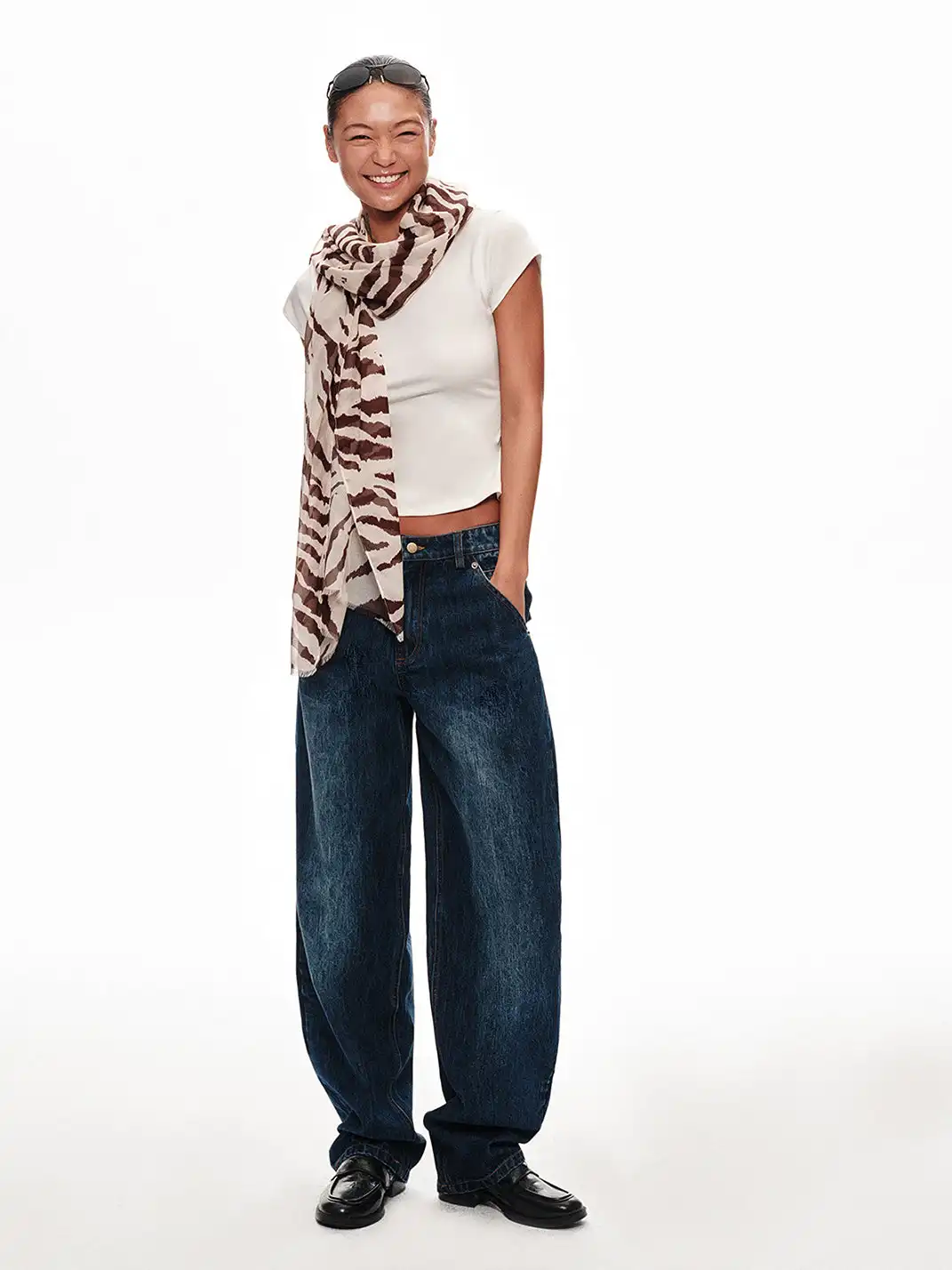 Right Above | Modal Printed Long Silk Scarf